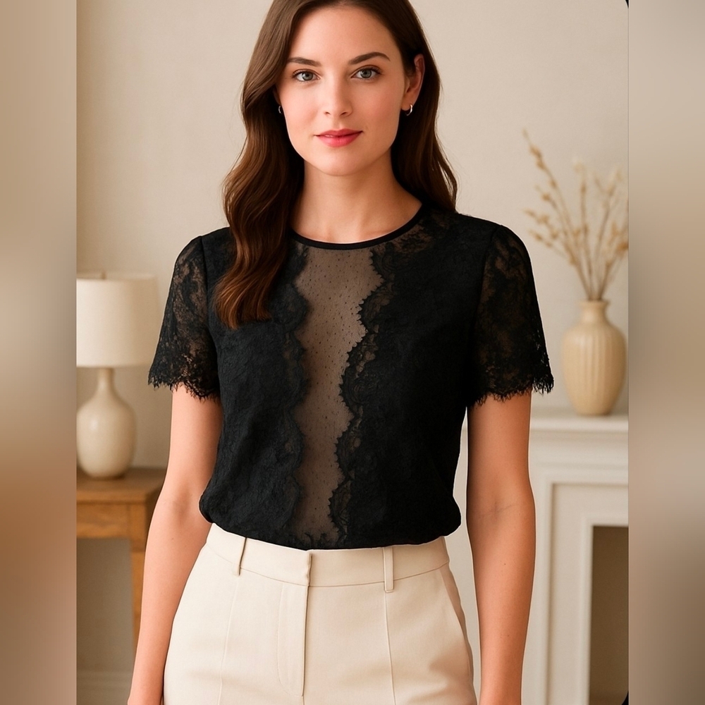 Express Lace Layering Top Small